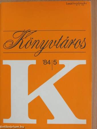 Könyvtáros 1984. május