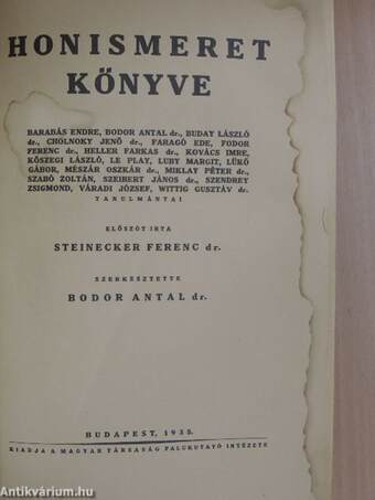 Honismeret könyve