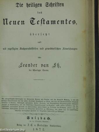 Die Heiligen Schriften des Alten und Neuen Testamentes (gótbetűs)