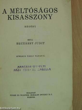 A méltóságos kisasszony