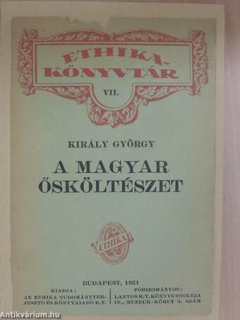 A magyar ősköltészet