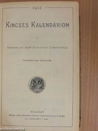 Kincses Kalendáriom 1912