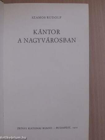 Kántor a nagyvárosban