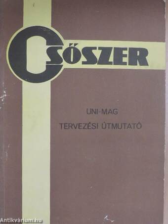 Csőszer UNI-MAG tervezési útmutató