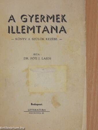 A gyermek illemtana