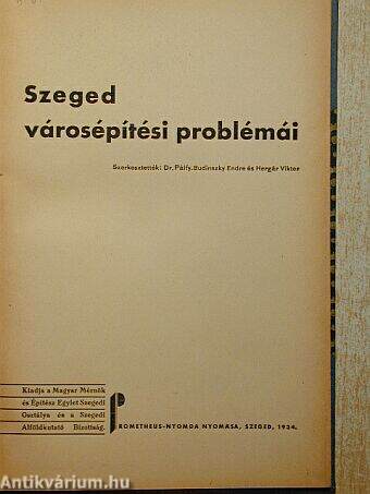 Szeged városépítési problémái