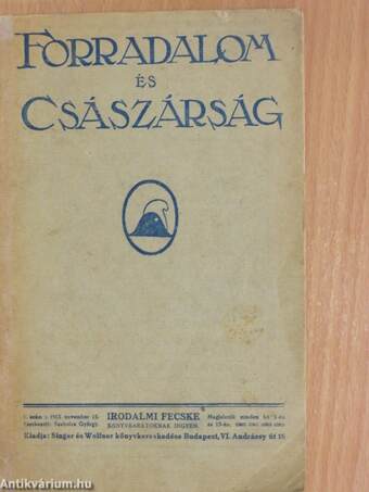 Irodalmi fecske 1913. november 15.