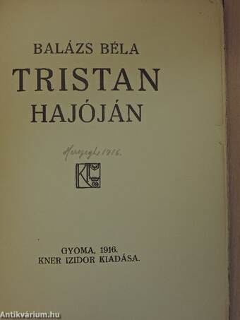 Tristan hajóján