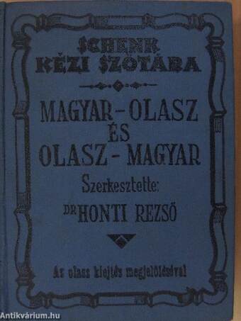 Magyar-olasz és olasz-magyar kéziszótár I-II.