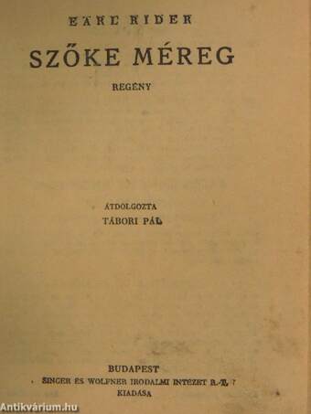 Szőke méreg