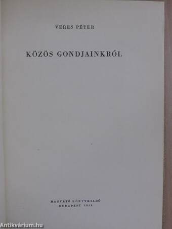 Közös gondjainkról