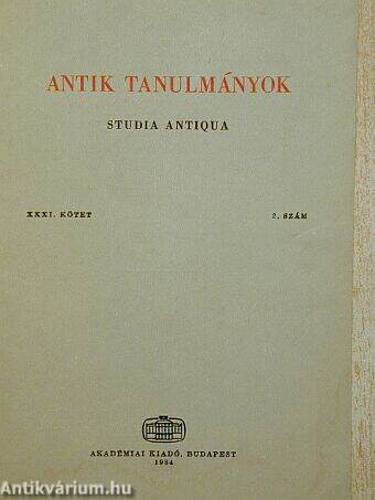 Antik tanulmányok 1984/2.