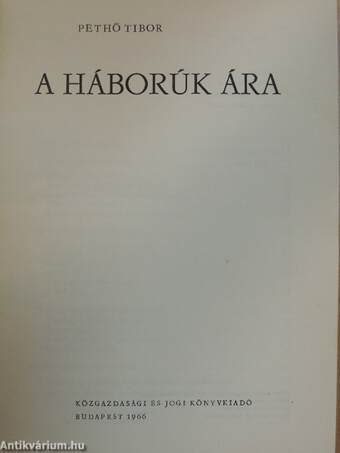 A háborúk ára