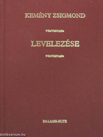 Kemény Zsigmond levelezése