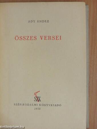 Ady Endre összes versei I-II.