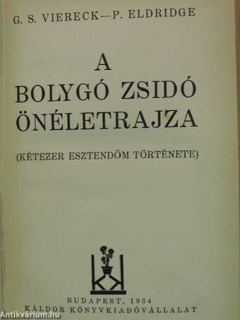 A bolygó zsidó önéletrajza I-II.