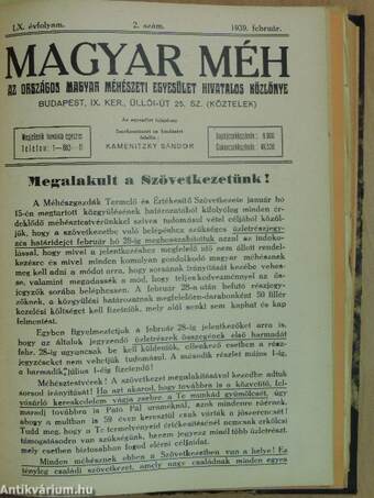 Magyar Méh 1938-1939. január-december