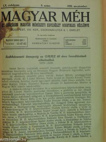 Magyar Méh 1938-1939. január-december