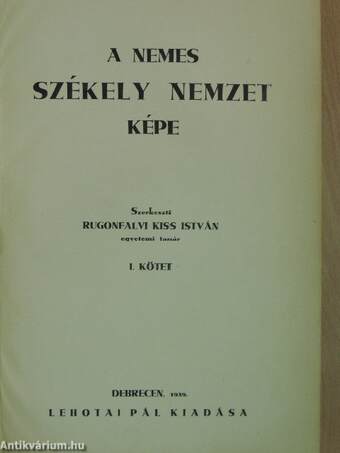 A nemes székely nemzet képe I-III.