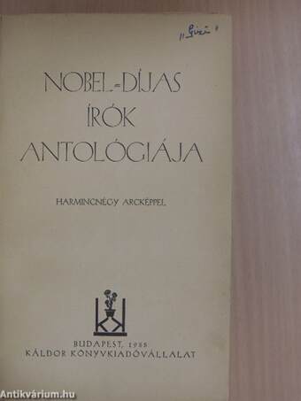 Nobel-díjas írók antológiája