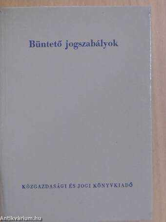 Büntető jogszabályok