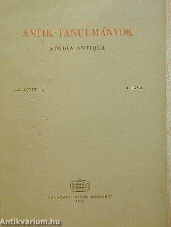 Antik tanulmányok 1973/1.