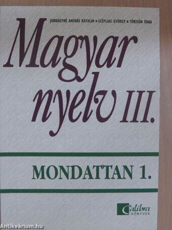 Magyar nyelv III.