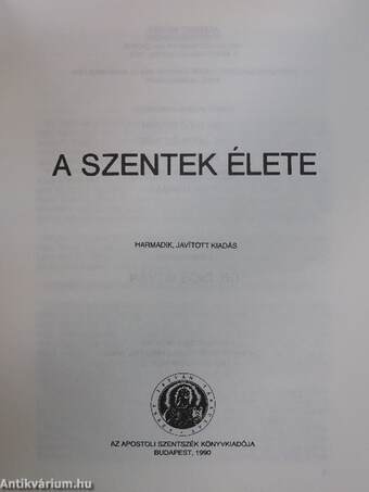 A szentek élete I-II.