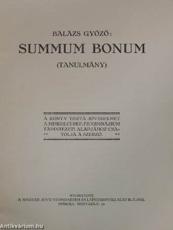 Summum bonum