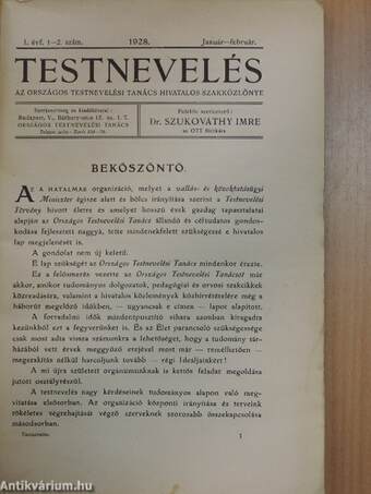 Testnevelés 1928. január-december