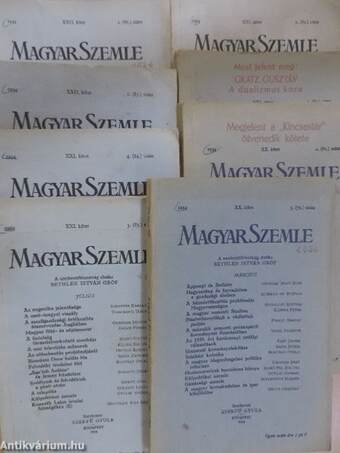 Magyar Szemle 1934. (nem teljes évfolyam)