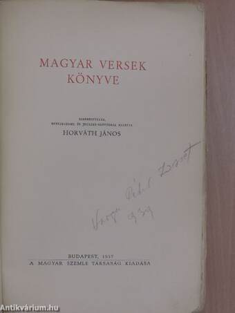 Magyar Versek Könyve
