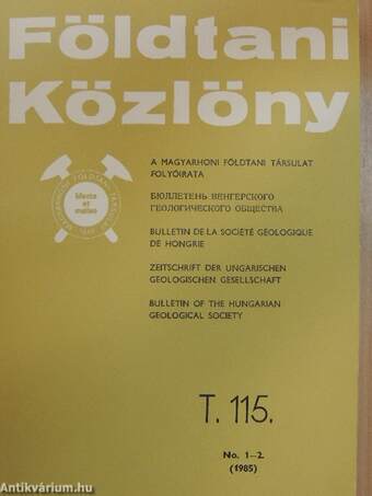 Földtani Közlöny 1985/1-4.