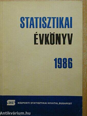 Statisztikai évkönyv 1986