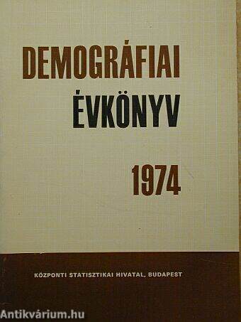 Demográfiai évkönyv 1974