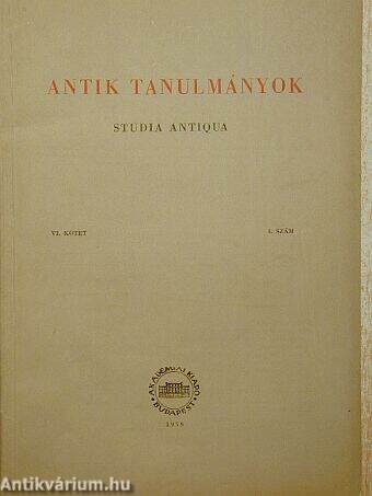 Antik tanulmányok 1959/4.