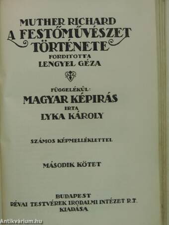 A festőművészet története I-II.