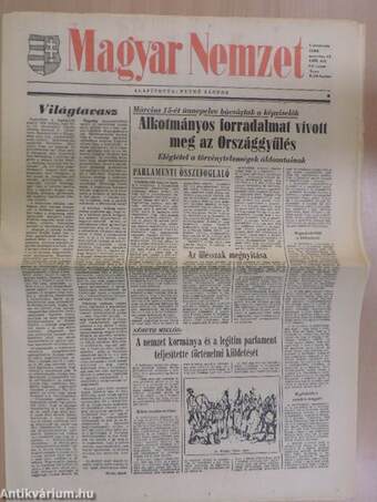 Magyar Nemzet 1990. március 15.