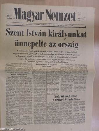 Magyar Nemzet 1989. augusztus 21.