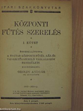 Központi fűtés szerelés I-II.