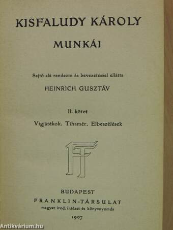 Kisfaludy Károly munkái II.