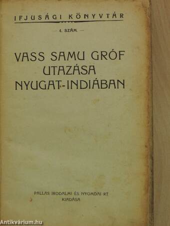 Vass Samu gróf utazása Nyugat-Indiában