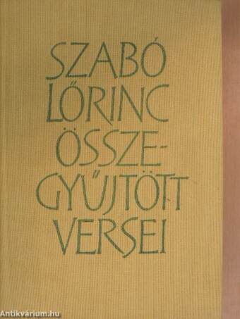 Szabó Lőrinc összegyűjtött versei