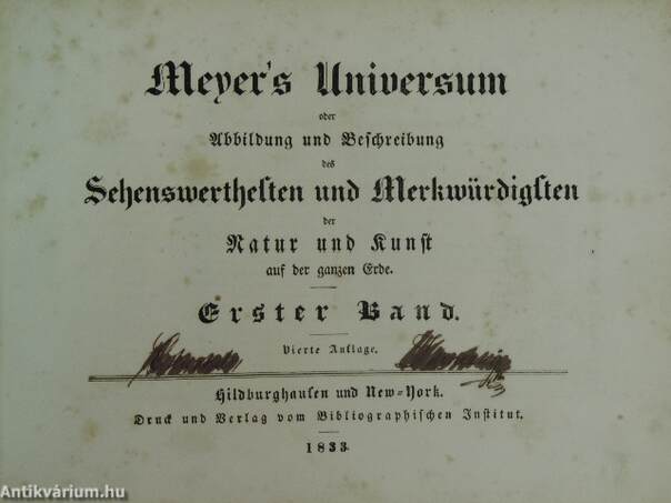 Meyer's Universum 1-14. (gótbetűs)