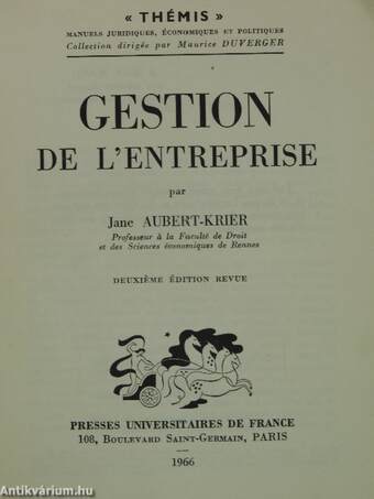 Gestion de l'entreprise