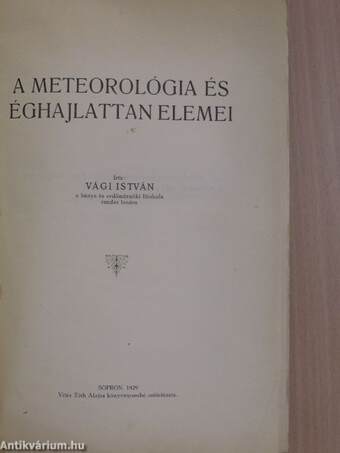 A meteorológia és éghajlattan elemei