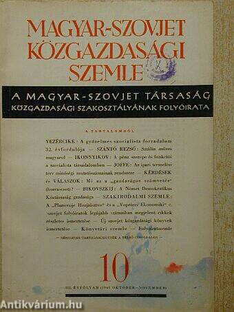 Magyar-Szovjet Közgazdasági Szemle 1949. október-november