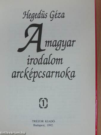 A magyar irodalom arcképcsarnoka 1-2.