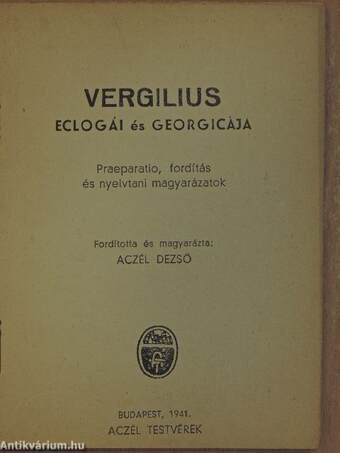 Vergilius eclogái és georgicája