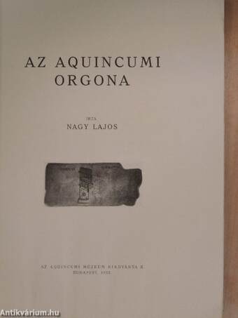 Az aquincumi orgona